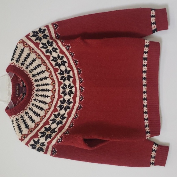 Brooks Brothers Sweaters - Brooks Brothers Sweater Womens sz Large Nordic Jumper Rust 100% Lambswool